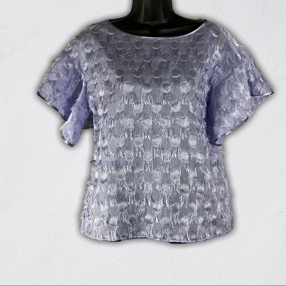 Banana Republic Tops - NWT Banana Republic lilac fringe dot blouse | S